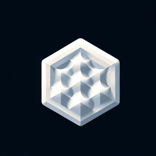 A single hexagon shape with white textured surface inside it. 
Single Game Texture. In-Game asset. 2d. Blank background. High contrast. No shadows.