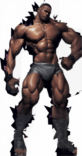 Make his whole body look destroyed.