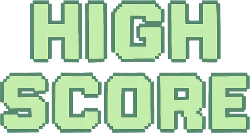 A pixel art text label for a retro 2D game main menu displaying "HIGH SCORE" in bold uppercase letters. The text is centered, large enough to be easily readable, and uses a pastel light green color. The style is simple, flat, and fits the cozy retro pixel art theme of the game. The text label is static and not interactive..
In-Game asset.  2d.  High contrast.  No shadows. pixel art. retro. 2d ui. text label. pastel green. bold uppercase letters. clear font. minimal. flat design. non-interactive