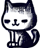 Same image, but with the cat holding an umbrella over its head.