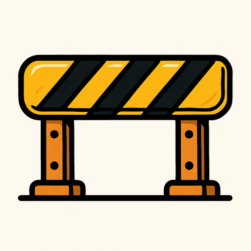 araba yolu bariyeri.
In-Game asset.  2d.  High contrast.  No shadows