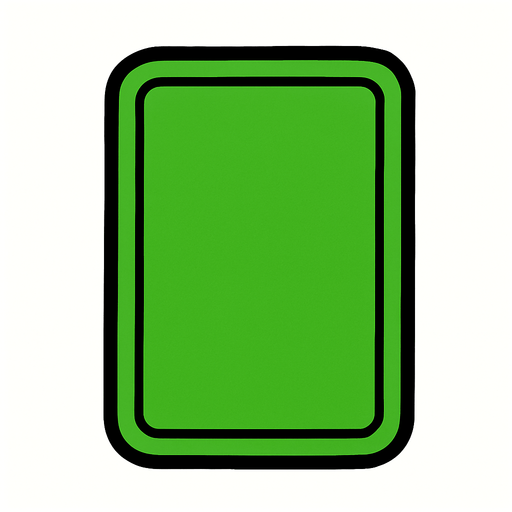 green card.
In-Game asset.  2d.  High contrast.  No shadows