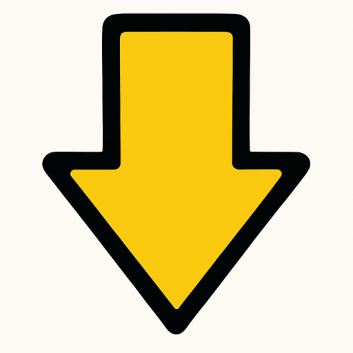 arrow pointing down.
In-Game asset.  2d.  High contrast.  No shadows