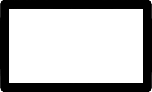 un rectangulo simple y con bordes negros.
In-Game asset.  2d.  High contrast.  No shadows