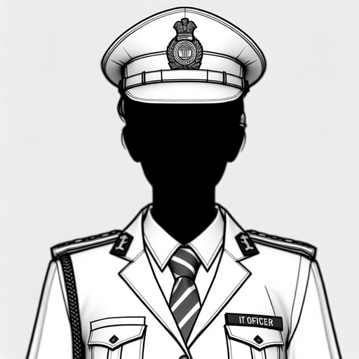 Income tax officer.
Single Game Texture. In-Game asset. 2d. Blank background. High contrast. No shadows.