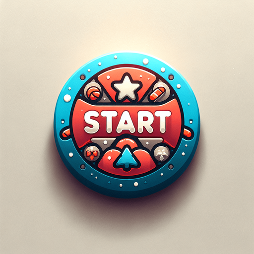 кнопка "Старт" в різдвяному стилі.
Single Game Texture. In-Game asset. 2d. Blank background. High contrast. No shadows.