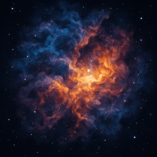 Top view of space cloud.