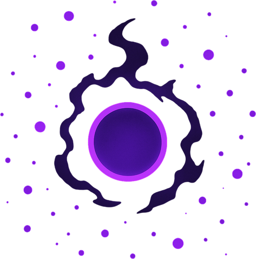 Luz oscura particulas, moradas.
In-Game asset.  2d.  High contrast.  No shadows