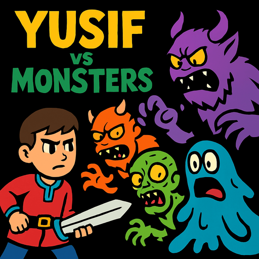 Yusif VS Monsters.
In-Game asset.  2d.  High contrast.  No shadows