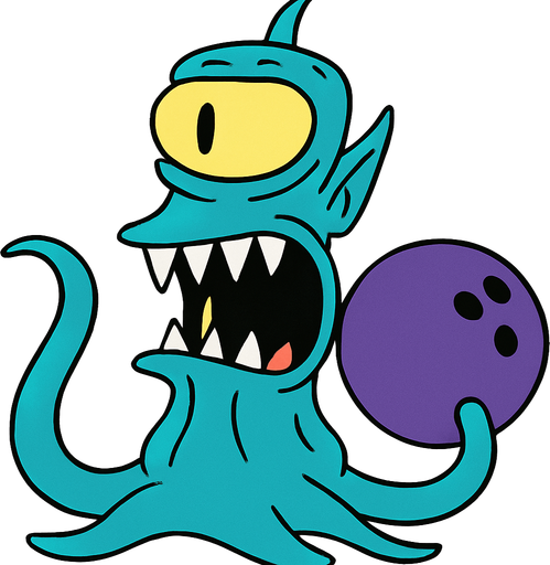 Make my character turquoise and make him hold a bowling ball