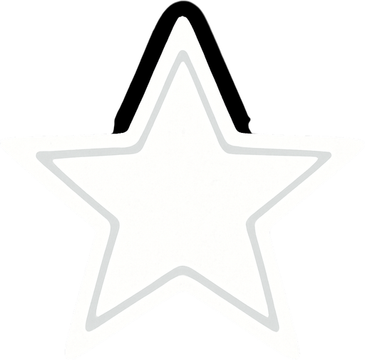 beyaz renkli yıldız.
In-Game asset.  2d.  High contrast.  No shadows