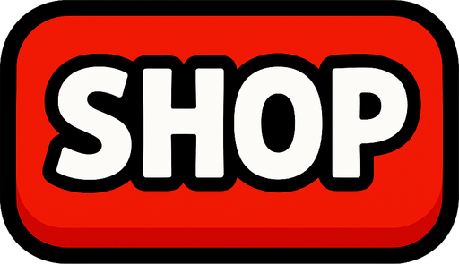 Shop Button.
In-Game asset.  2d.  High contrast.  No shadows