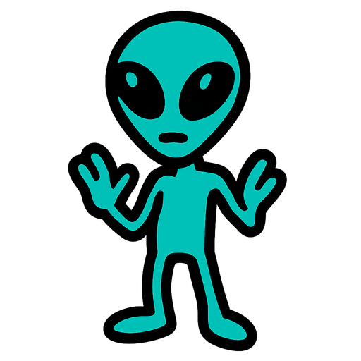 alien.
In-Game asset.  2d.  High contrast.  No shadows