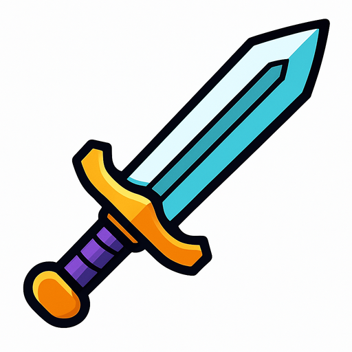 sword.
In-Game asset.  2d.  High contrast.  No shadows