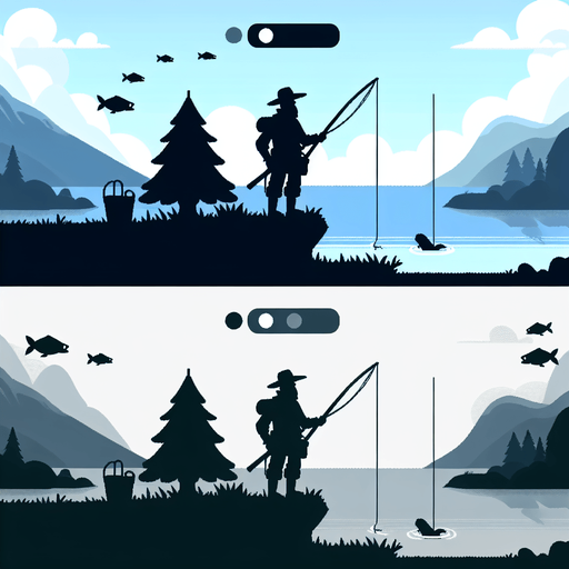 balıkçı animasyon şeklinde.
Single Game Texture.  In-Game asset.  2d.  Blank background.  High contrast.  No shadows