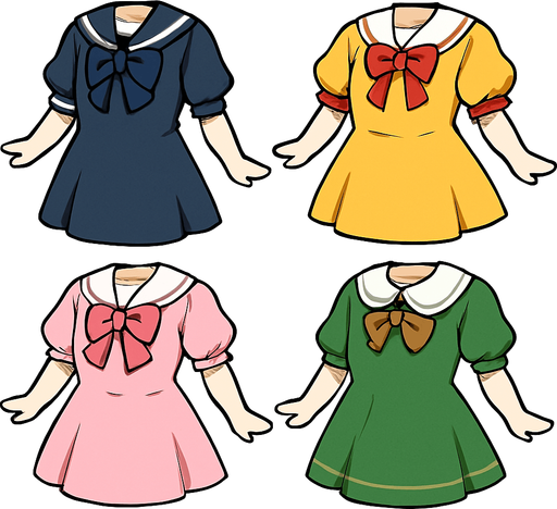 Farkli anime kızı gövdeleri