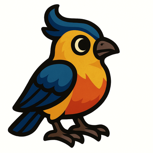 bird no background.
In-Game asset.  2d.  High contrast.  No shadows