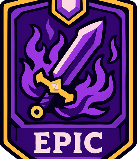 epic card.
In-Game asset.  2d.  High contrast.  No shadows