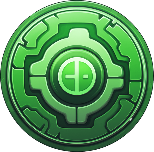 Round powerup. Green health icon
Single Game Texture. In-Game asset. 2d. Pixelart. White background. Blank background. Low detail. High contrast.