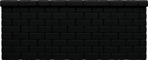 siyah sade uzun duvar.
In-Game asset.  2d.  High contrast.  No shadows