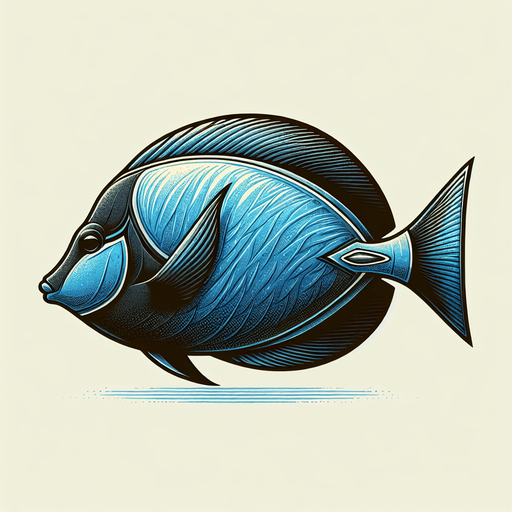 A realistic surgeonfish swiming to the right.
Single Game Texture. In-Game asset. 2d. Blank background. High contrast. No shadows.