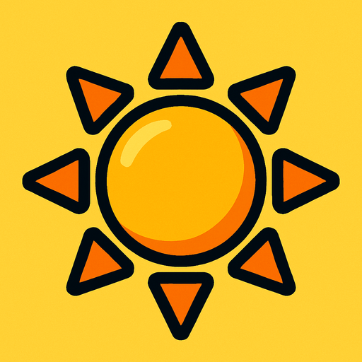 oyunlardaki güneş.
In-Game asset.  2d.  High contrast.  No shadows