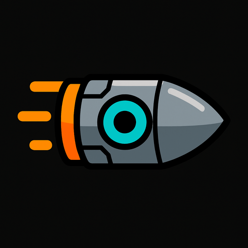 Robot bullet 2d game.
In-Game asset.  2d.  High contrast.  No shadows