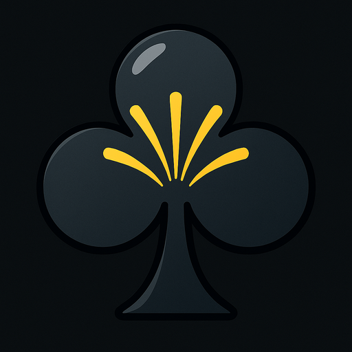 Just the club from this picture with 1. **Fan/Spray Symbol** - Three or more lines radiating outward from a central point, yellow in color, in the center of the club.