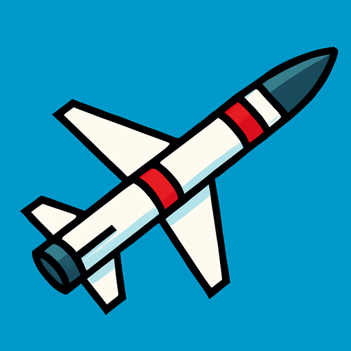 Strait anti air missile.
In-Game asset.  2d.  High contrast.  No shadows