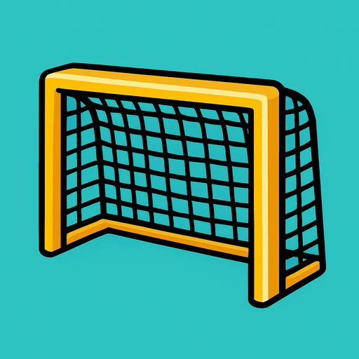 football goal.
In-Game asset.  2d.  High contrast.  No shadows