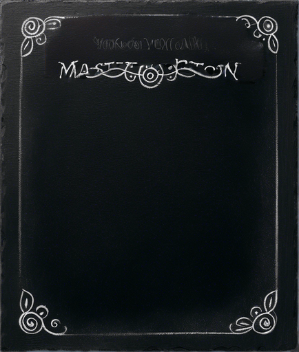 The Words "MASTER POTION" in white chalk