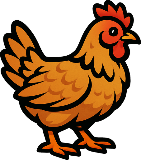 Chicken
Alive.
In-Game asset.  2d.  High contrast.  No shadows