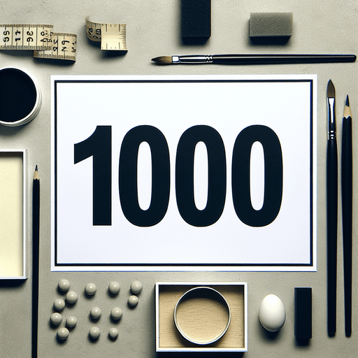 the number 1000.
put it on the right side.