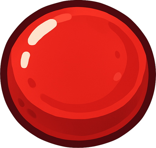Edible, single red candy.
In-Game asset.  2d.  High contrast.  No shadows