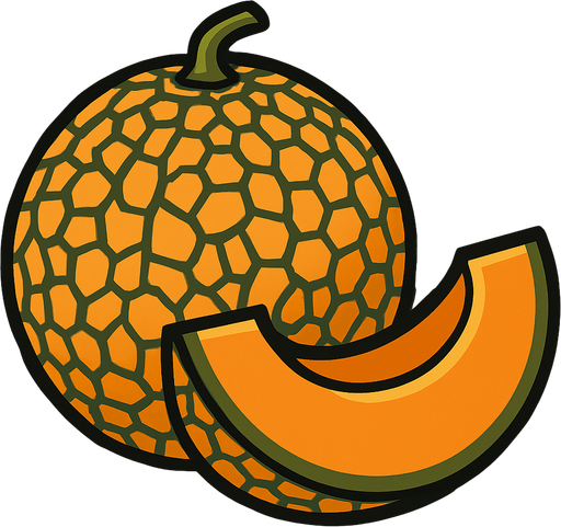 make the cantaloupe.
In-Game asset.  2d.  High contrast.  No shadows