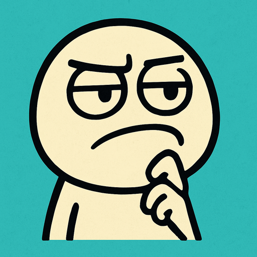 Upit meme face.
In-Game asset.  2d.  High contrast.  No shadows