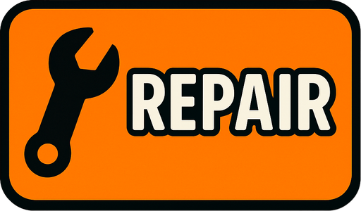 2d simple repair button.
In-Game asset.  2d.  High contrast.  No shadows