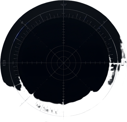 minimalis empty radar screen.
top view. no border