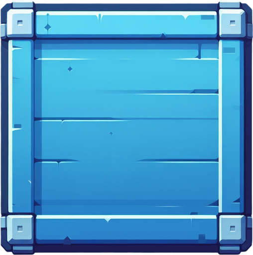 in-game asset. 2d. flat 2d graphic of a blueish rectangle that looks like the top of a crate. blank background. minimalistic flat graphic. Single Game Texture. In-Game asset. 2d. High contrast. No shadows..
Single Game Texture. In-Game asset. 2d. Blank background. High contrast. No shadows.