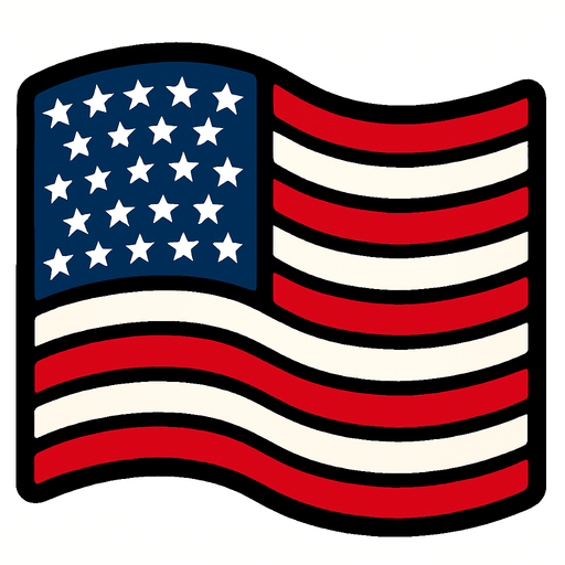 usa flag.
In-Game asset.  2d.  High contrast.  No shadows