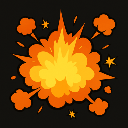 explosion effect.
In-Game asset.  2d.  High contrast.  No shadows