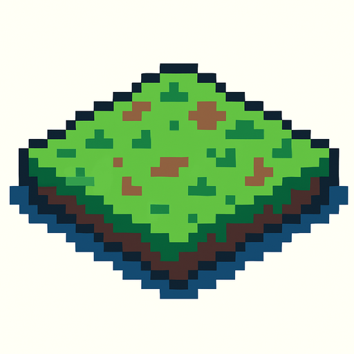 parsela de pixeles.
In-Game asset.  2d.  High contrast.  No shadows