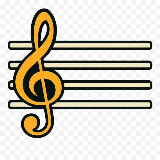 sol anahtarı ve solfej çizgileri png