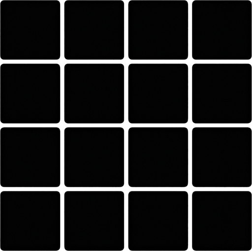 4x4 grid no emoji no text , dark,black,shadow.
In-Game asset.  2d.  High contrast.  No shadows