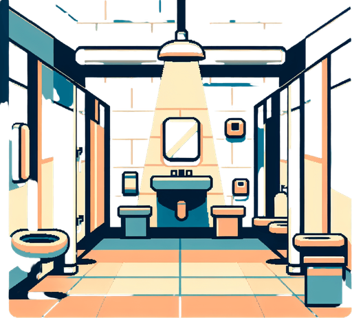 фон туалет.
Single Game Texture. In-Game asset. 2d. Blank background. High contrast. No shadows.