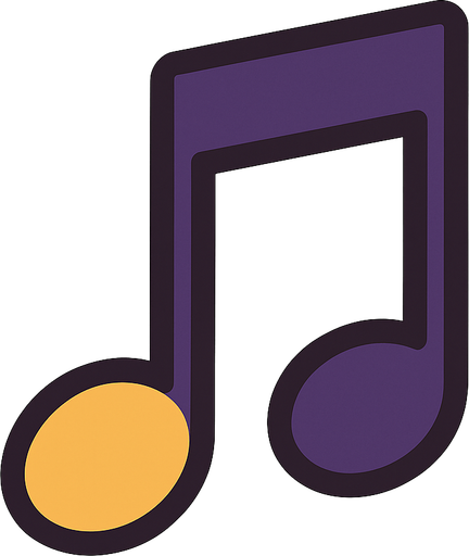 Nota musical 2d
In-Game asset.  2d.  High contrast.  No shadows