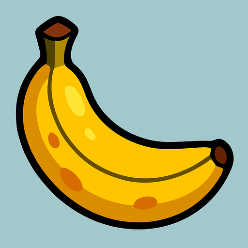 banana.
In-Game asset.  2d.  High contrast.  No shadows
