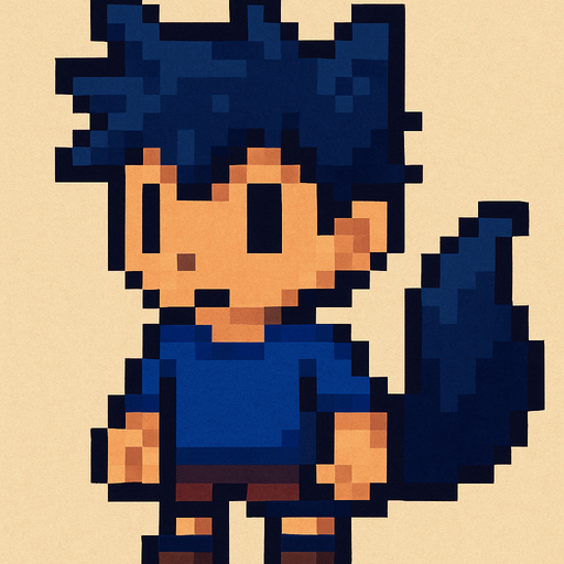 Cola de lobo, pixelart