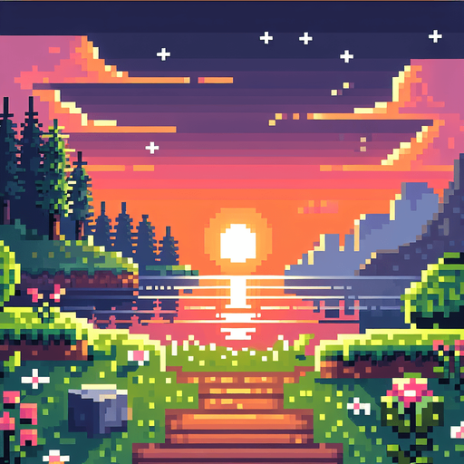 güzel minecraft arka plan gün batımı.
Single Game Texture. In-Game asset. 2d. Blank background. High contrast. No shadows.