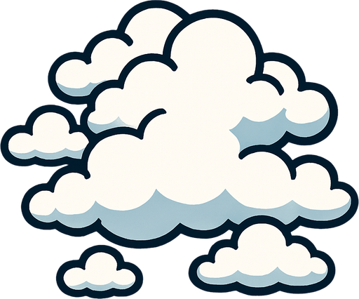 cloudy.
In-Game asset.  2d.  High contrast.  No shadows